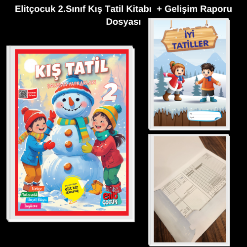 Elitçocuk 2.Sınıf Kış Tatil Kitabı + Gelişim Raporu Dosyası