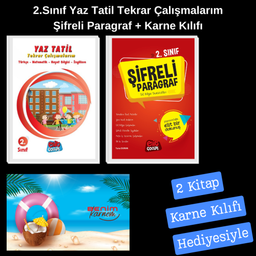 Elitçocuk 2. Sınıf Yaz Tatil Çalışma Seti ( 2 Kitap + Karne Kılıfı )